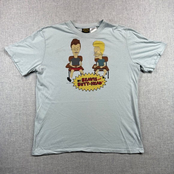MTV Other - MTV Beavis and Butt-Head Men's Medium Graphic T-Shirt 2012 Retro Cartoon 90s